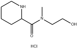 N-(2-Hydroxyethyl)-N-methyl-2-piperidinecarboxamide hydrochloride Struktur