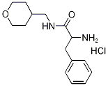 2-Amino-3-phenyl-N-(tetrahydro-2H-pyran-4-ylmethyl)propanamide hydrochloride Struktur