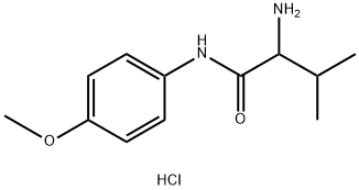 2-Amino-N-(4-methoxyphenyl)-3-methylbutanamidehydrochloride Struktur