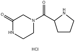 4-(2-Pyrrolidinylcarbonyl)-2-piperazinonehydrochloride Struktur