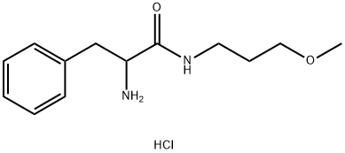 2-Amino-N-(3-methoxypropyl)-3-phenylpropanamidehydrochloride Struktur