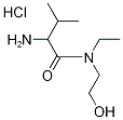 2-Amino-N-ethyl-N-(2-hydroxyethyl)-3-methylbutanamide hydrochloride Struktur