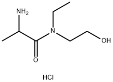 2-Amino-N-ethyl-N-(2-hydroxyethyl)propanamidehydrochloride Struktur