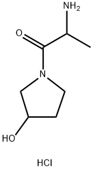 2-Amino-1-(3-hydroxy-1-pyrrolidinyl)-1-propanonehydrochloride Struktur