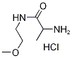 2-Amino-N-(2-methoxyethyl)propanamidehydrochloride Struktur