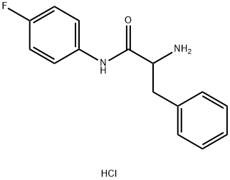 2-Amino-N-(4-fluorophenyl)-3-phenylpropanamidehydrochloride Struktur