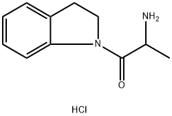 2-Amino-1-(2,3-dihydro-1H-indol-1-yl)-1-propanonehydrochloride Struktur