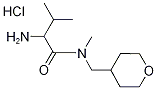 2-Amino-N,3-dimethyl-N-(tetrahydro-2H-pyran-4-ylmethyl)butanamide hydrochloride Struktur