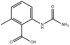 Benzoic acid, 2-[(aminocarbonyl)amino]-6-methyl- (9CI) Struktur