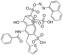 2,7-Naphthalenedisulfonic acid, 5-(benzoylamino)-3-6-(ethenylsulfonyl)-1-sulfo-2-naphthalenylazo-4-hydroxy- Struktur