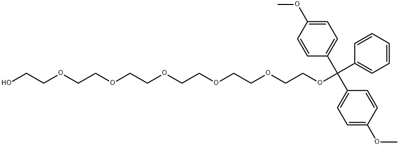 O1-(DIMETHOXYTRITYL)HEXAETHYLENE GLYCOL Struktur