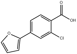 2-Chloro-4-(furan-2-yl)benzoic acid Struktur