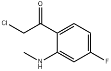 Ethanone, 2-chloro-1-[4-fluoro-2-(methylamino)phenyl]- (9CI) Struktur