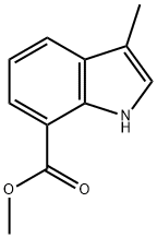 1H-Indole-7-carboxylic acid, 3-Methyl-, Methyl ester Struktur