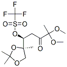 Methanesulfonic acid, trifluoro-, 4,4-dimethoxy-3-oxo-1-(2,2,4-trimethyl-1,3-dioxolan-4-yl)pentyl ester, (R*,S*)- Struktur