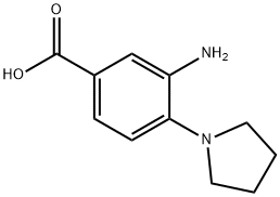 Benzoic acid, 3-amino-4-(1-pyrrolidinyl)- (9CI) Struktur