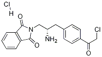 (S)-2-(2-aMino-3-(4-(2-chloroacetyl)phenyl)propyl)isoindoline-1,3-dione (Hydrochloride) Struktur