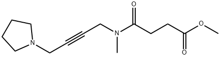 Methyl 4-(methyl[4-(1-pyrrolidinyl)-2-butynyl]amino)-4-oxobutanoate Struktur