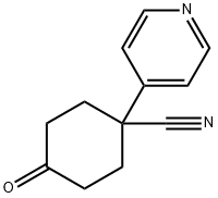 4-OXO-1-(4-PYRIDINYL)CYCLOHEXANECARBONITRILE Struktur