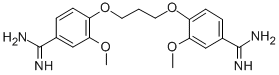 1,3-bis(4-amidino-2-methoxyphenoxy)propane Struktur