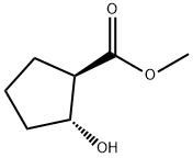 Cyclopentanecarboxylic acid, 2-hydroxy-, methyl ester, (1R,2R)- (9CI) Struktur