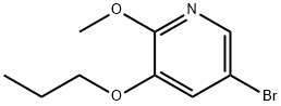 5-broMo-2-Methoxy-3-propoxypyridine Struktur