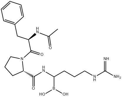 acetylphenylalanyl-prolyl-bor-arginine Struktur