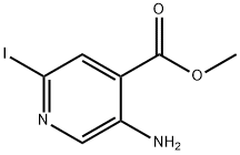 Methyl 5-amino-2-iodopyridine-4-carboxylate Struktur