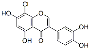 8-chloro-3',4',5,7-tetrahydroxyisoflavone Struktur