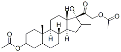 16-Methylpregna-3,17,21-triol-20-one 3,21-diacetate Struktur