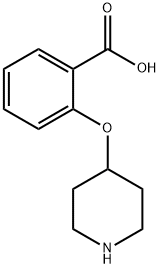 2-(4-piperidinyloxy)benzoic acid(SALTDATA: HCl) Struktur