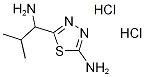 5-(1-amino-2-methylpropyl)-1,3,4-thiadiazol-2-amine(SALTDATA: 2.15HCl 0.25H2O) Struktur