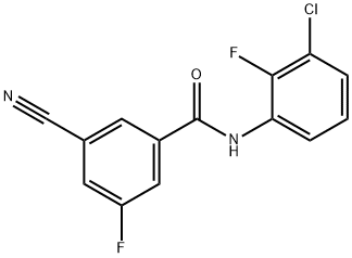 N-(3-chloro-2-fluorophenyl)-3-cyano-5-fluorobenzaMide Struktur