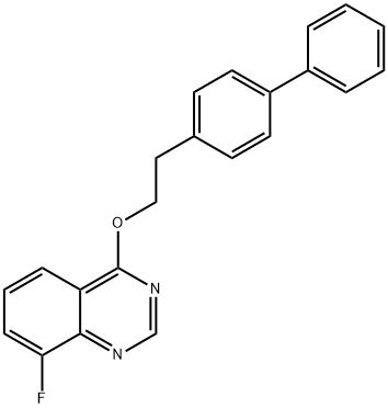 4-(2-(1,1'-Biphenyl)-4-ylethoxy)-8-fluoroquinazoline Struktur