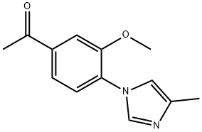 1-[3-methoxy-4-(4-methyl-1H-imidazol-1-yl)phenyl]ethanone Struktur