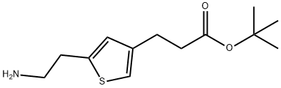 TERT-BUTYL 3-[5-(2-AMINO-ETHYL)-THIOPHEN-3-YL]-PROPIONATE Struktur