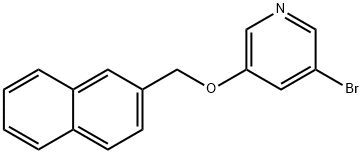 3-((naphthalen-6-yl)methoxy)-5-bromopyridine Struktur