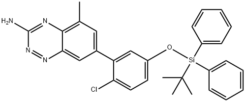 1,2,4-Benzotriazin-3-aMine, 7-[2-chloro-5-[[(1,1-diMethylethyl)diphenylsilyl]oxy]phenyl]-5-Methyl- Struktur