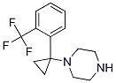 1-(1-(2-(TRIFLUOROMETHYL)PHENYL)CYCLOPROPYL)PIPERAZINE Struktur