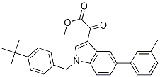 Methyl 2-{1-[(4-tert-butylphenyl)Methyl]-5-(3-Methylphenyl)-1H-indol-3-yl}-2-oxoacetate Struktur