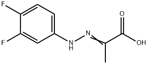 2-(2-(3,4-difluorophenyl)hydrazono)propanoic acid Struktur