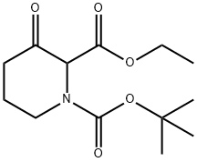 Ethyl N-Boc-3-oxopiperidine-2-carboxylate Struktur