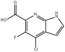 4-Chloro-5-fluoro-7-azaindole-6-carboxylic acid Struktur