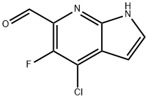 4-Chloro-5-fluoro-7-azaindole-6-carboxyaldehyde Struktur