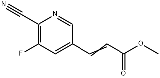 (E)-Methyl 3-(6-cyano-5-fluoropyridin-3-yl)-acrylate Struktur