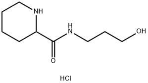 N-(3-Hydroxypropyl)-2-piperidinecarboxamidehydrochloride Struktur