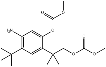 Carbonic acid, 5-aMino-4-(1,1-diMethylethyl)-2-[2-[(Methoxycarbonyl)oxy]-1,1-diMethylethyl]phenyl Methyl ester Struktur