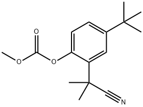 Carbonic acid, 2-(1-cyano-1-Methylethyl)-4-(1,1-diMethylethyl)phenyl Methyl ester Struktur