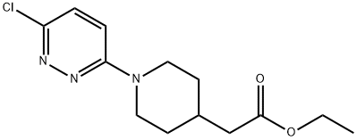 Ethyl 2-[1-(6-Chloro-3-pyridazinyl)-4-piperidyl]acetate Struktur