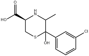 (3R,5RS,6RS)-6-(3-Chlorophenyl)-6-hydroxy-5-Methyl-3-thioMorpholine Carboxylic Acid (Bupropion IMpurity) Struktur